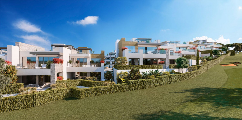 Gated new development of modern apartments in Cabopino