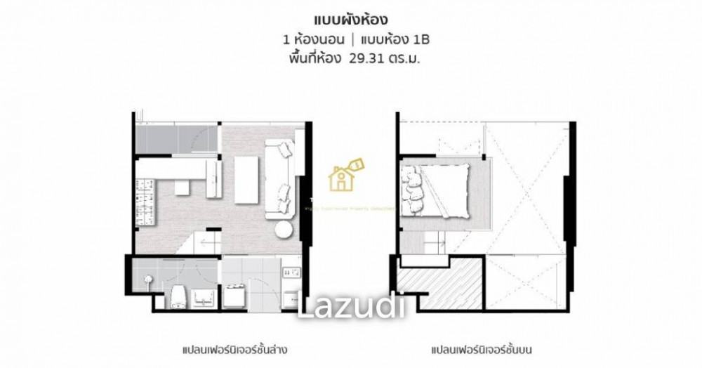 Chewathai Residence Asoke / Condo For Sale / 1 Bedroom / 29 SQM / MRT Phra Ra... Image 3