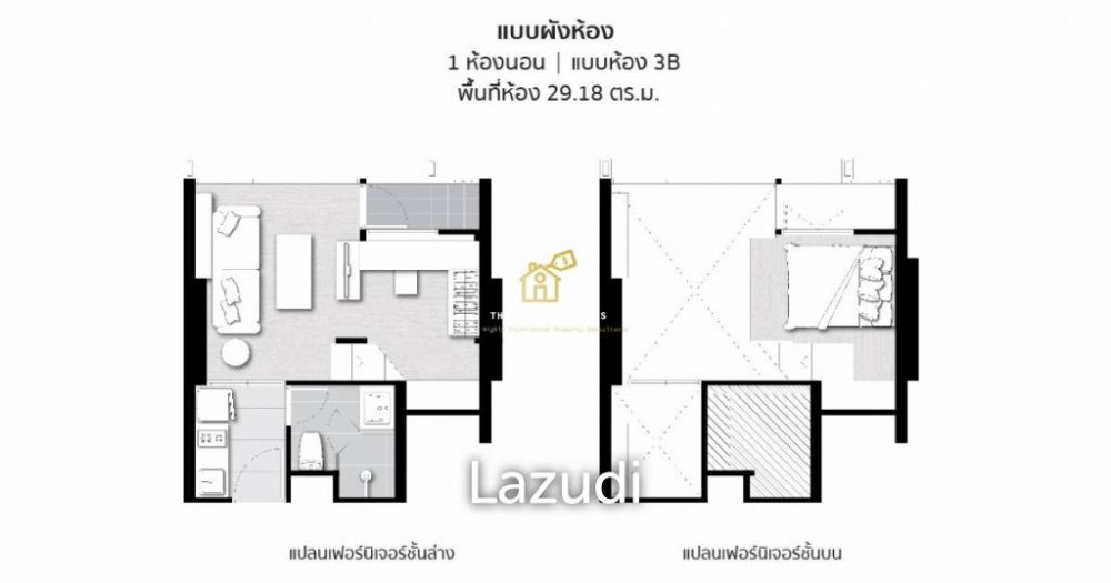 Chewathai Residence Asoke / Condo For Sale / 1 Bedroom / 29 SQM / MRT Phra Ra... Image 21