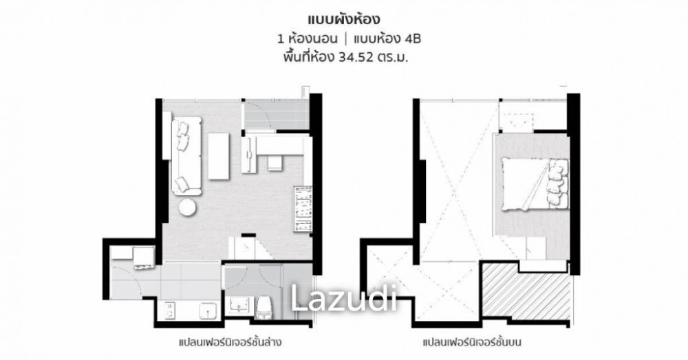 Chewathai Residence Asoke / Condo For Sale / 1 Bedroom / 29 SQM / MRT Phra Ra... Image 23