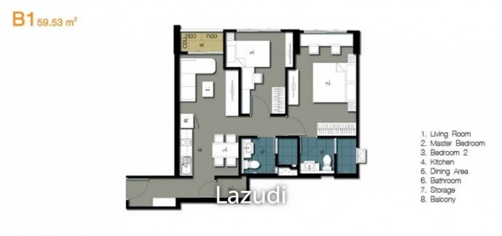 Residence 52 / Condo For Rent and Sale / 2 Bedroom / 59.11 SQM / BTS On Nut /... Image 11
