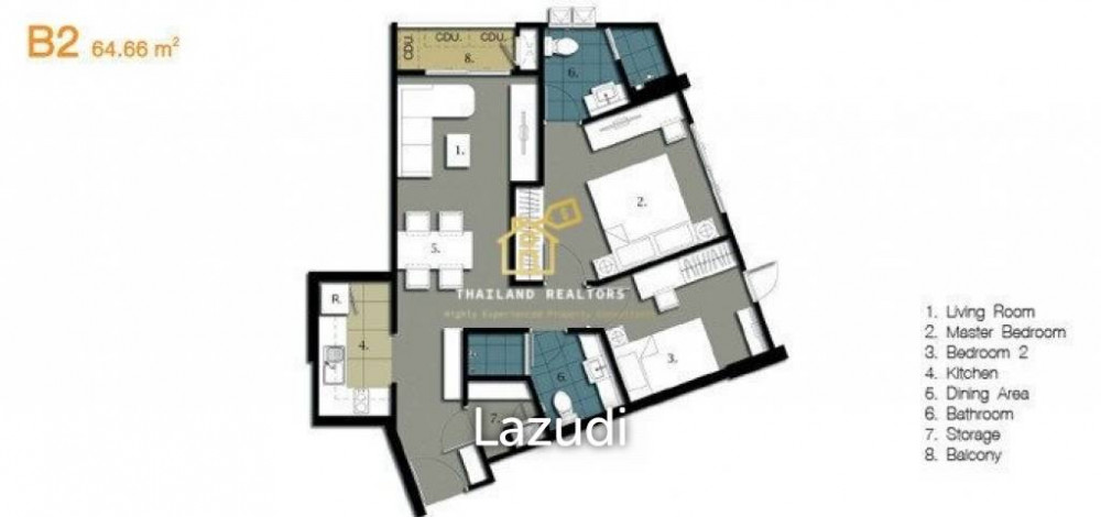 Residence 52 / Condo For Rent and Sale / 2 Bedroom / 62.98 SQM / BTS On Nut /... Image 1