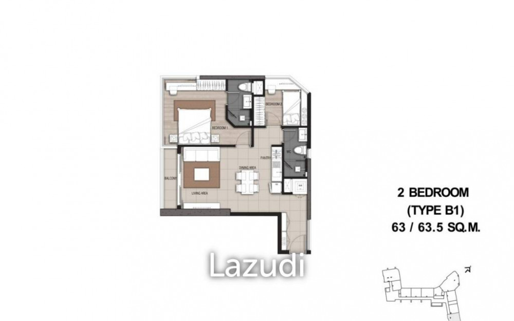 Menam Residences / Condo For Sale / 1 Bedroom / 47.5 SQM / BTS Saphan Taksin... Image 14
