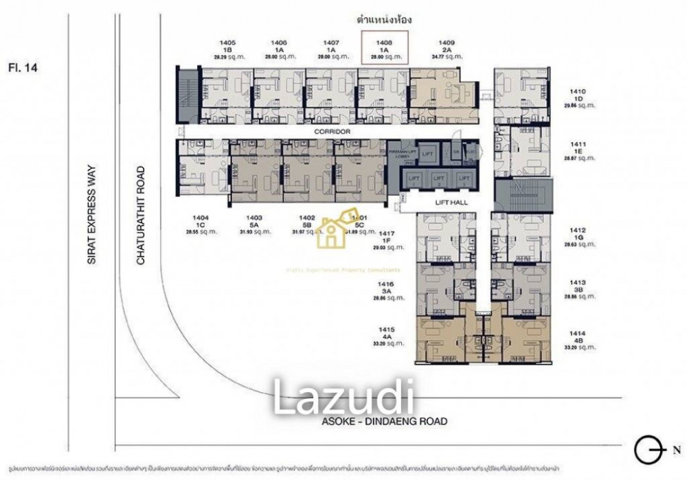 Chewathai Residence Asoke / Condo For Rent / 1 Bedroom / 37 SQM / MRT Phra Ra... Image 7